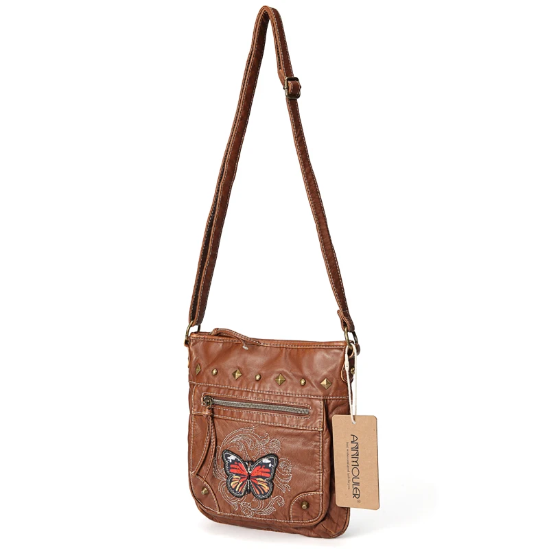 Annmouler vintage bolsa de ombro feminina 2