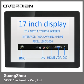 

17inch/17"VGA/HDMI/BNC/AV Connector Iron Shell LCD Monitor/Display Non-touch Screen 1280*1024 4:3 Buckle Installation