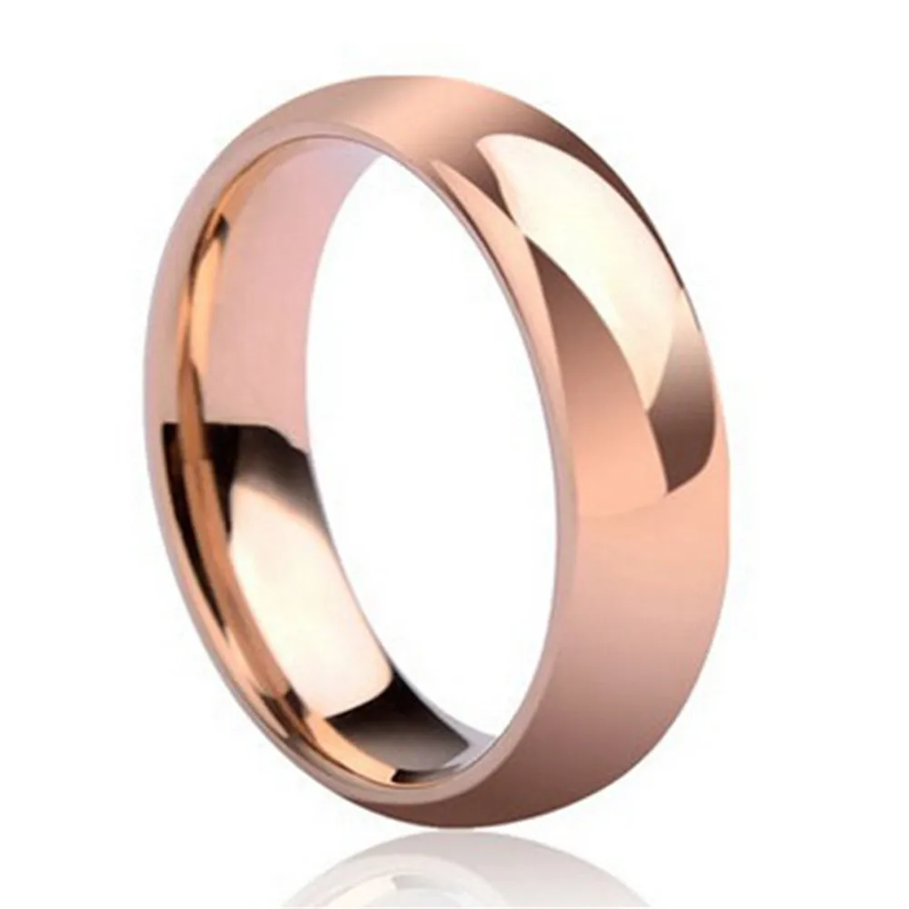 316L Stainless Steel Couple Finger Rings Smooth Src Simple Colorless