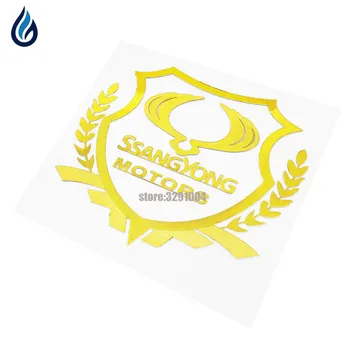 

1pcs 3D Metal Car Sticker Emblem Badge Decals For Ssangyong Kyron Korando Rexton 2 ActYon Tivolan Rodius Tivoli Auto Accessories