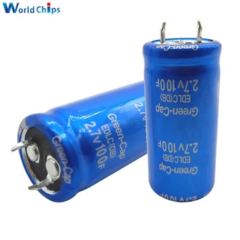 

2.7V 100F 60*18mm Super Farad Capacitor 2.7V100F 60x18mm Ultracapacitor Farad New Electrical Components Low ESR High Frequency