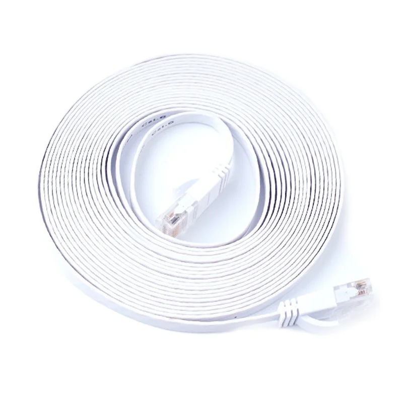 Плоский CAT6 RJ45 Ethernet сетевой кабель Патч UTP Lan Кабельный разъем для компьютерного