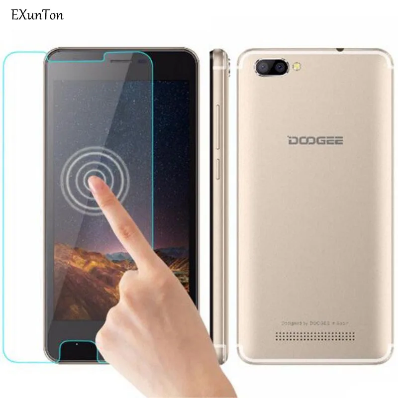 

EXUNTON 2PCS Tempered Glass For Doogee X60L X55 X53 X50L X50 X30L X30 X20L X20 X10 Anti Scratch Screen Protector Film 9H Glass