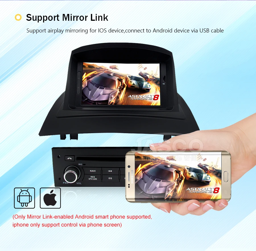 Discount 4GB IPS Android 8.0 Car Stereo DVD Multimedia For Renault Megane 2 Fluence 2002-2006 2008 Auto Radio GPS Navigation Audio Video 13