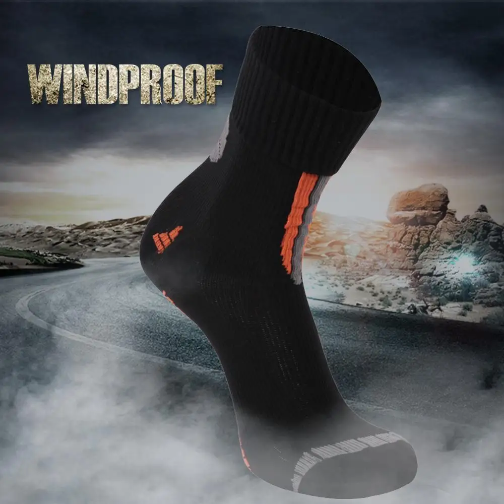 

RANDY SUN Windproof Thermal Socks Not Waterproof Mid-calf Outdoor Sports Socks Hiking Trekking Climbing Cycling 1 Pair
