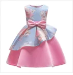 ARLONEET/платье принцессы для девочек, вязаное кружевное лоскутное платье для девочек, вязаное фатиновое платье-пачка принцессы с бантом, бальное платье, праздничное платье, одежда, L1121