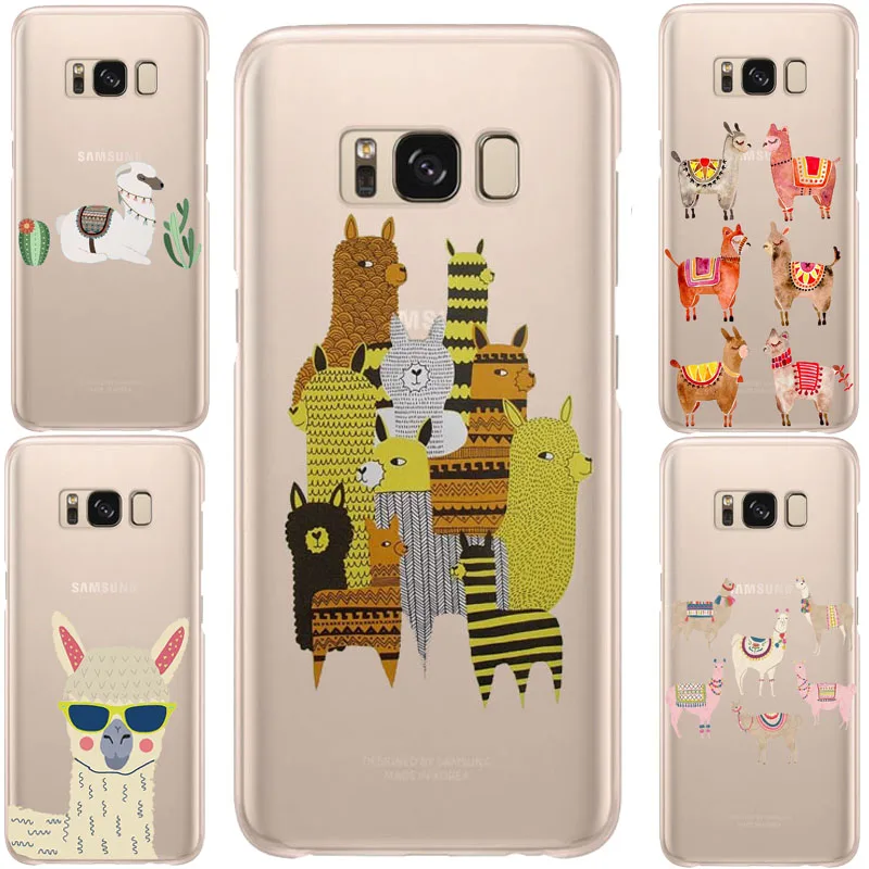 Для Samsung 2016 2017 A5 A7 J3 J5 J7 A6 A8 чехол Kawaii милый Llama Альпака животные мультфильм мягкий