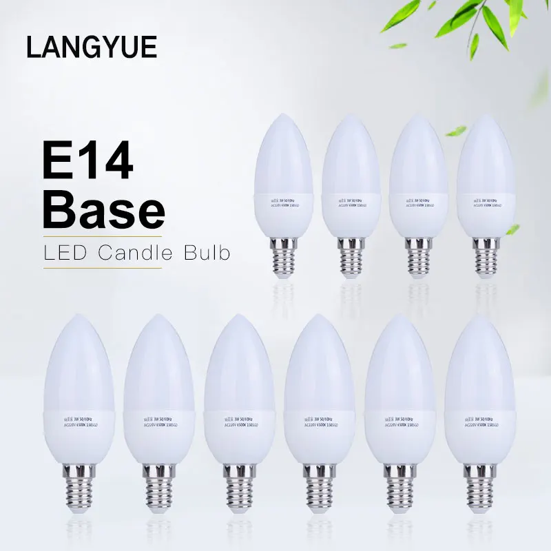 

Candle Bulbs E14 Led Bulb Light Lampada Bombillas Led Lamp 220V 3W 5W Chandlier Spotlight Living Room Lights Cold Warm White
