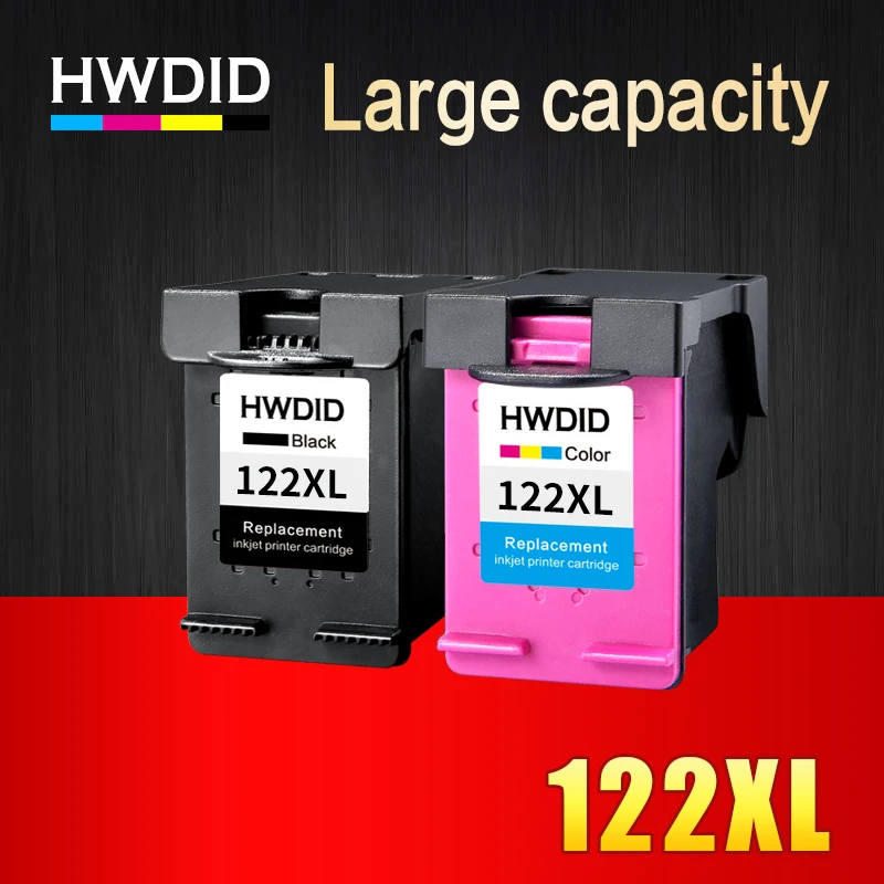 

HWDID 122XL Refilled Ink Cartridge Replacement for HP 122 for Deskjet 1000 1050 2000 2050s 3000 3050A 3052A 3054 1010 1510 2540