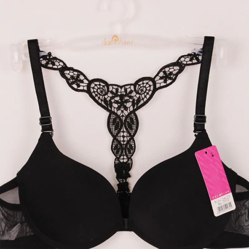 

Sexy Bra Women Womens Sexy Front Closure Lace Racer Back Push Up Seamless Bra Racerback Bra