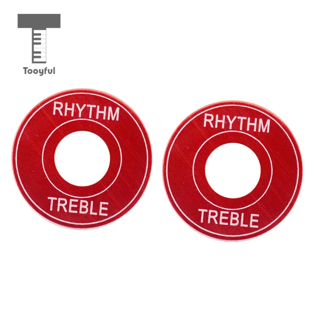Tooyful упаковка из 2 гитар тумблер пластины шайбы Rythm тройные кольца DIY для LP электрогитары запасные части - Цвет: Red