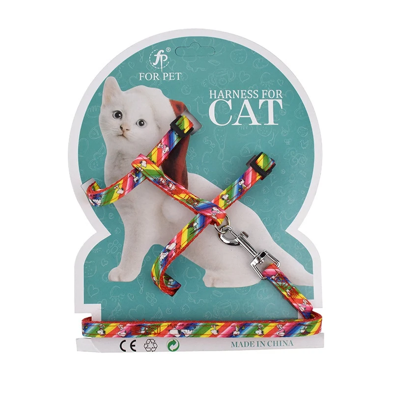 

2019 Cat Chest Strap Adjustable Chest Strap for Kitten Nylon Cat Collars Pet Training Rope Cat Lead Leash Puppy Leash Harness