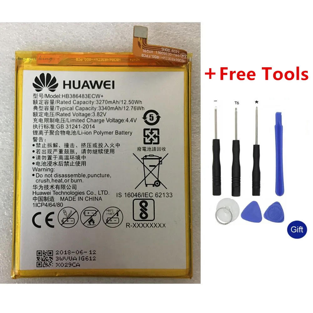 

Original For Huawei phone Battery for Huawei honor 6X MLA-AL00 MLA-AL10 G9 plus G9Plus Maimang 5 HB386483ECW Batteries