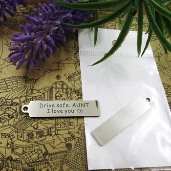 

20pcs--"drive safe aunt i love you"stainless steel charms more style for choosing DIY Charms