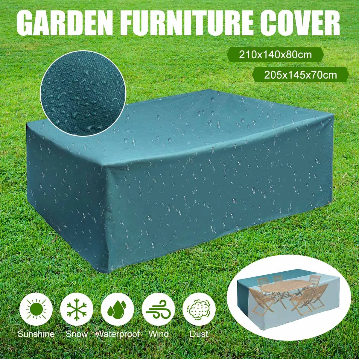 Foldable Outdoor Garden Furniture Rain Cover Waterproof Oxford Wicker