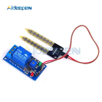 

12V Soil Moisture Relay Module Electronics Soil Moisture Sensor Humidity Detection Relay Control Automatic Watering for Arduino