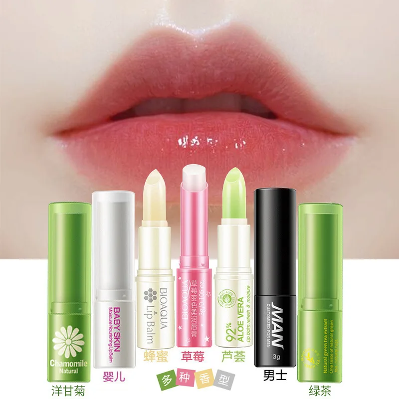 

Aloe Vera Lip Balm Baby Green Tea Moisturizing Lipstick Women's Colorless Anti-Cream Lip Balm Skin Care