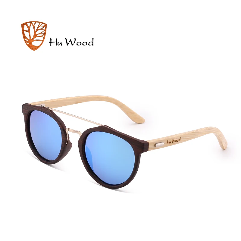 Мужские и женские солнцезащитные очки HU WOOD брендовые в оправе из натурального