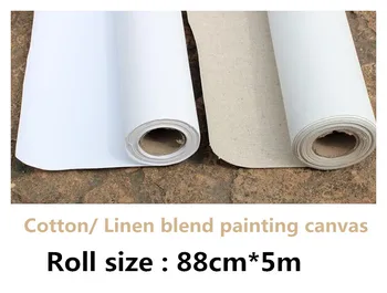 

88cm width Good quality 280gsm cotton art painting canvas roll 5m long