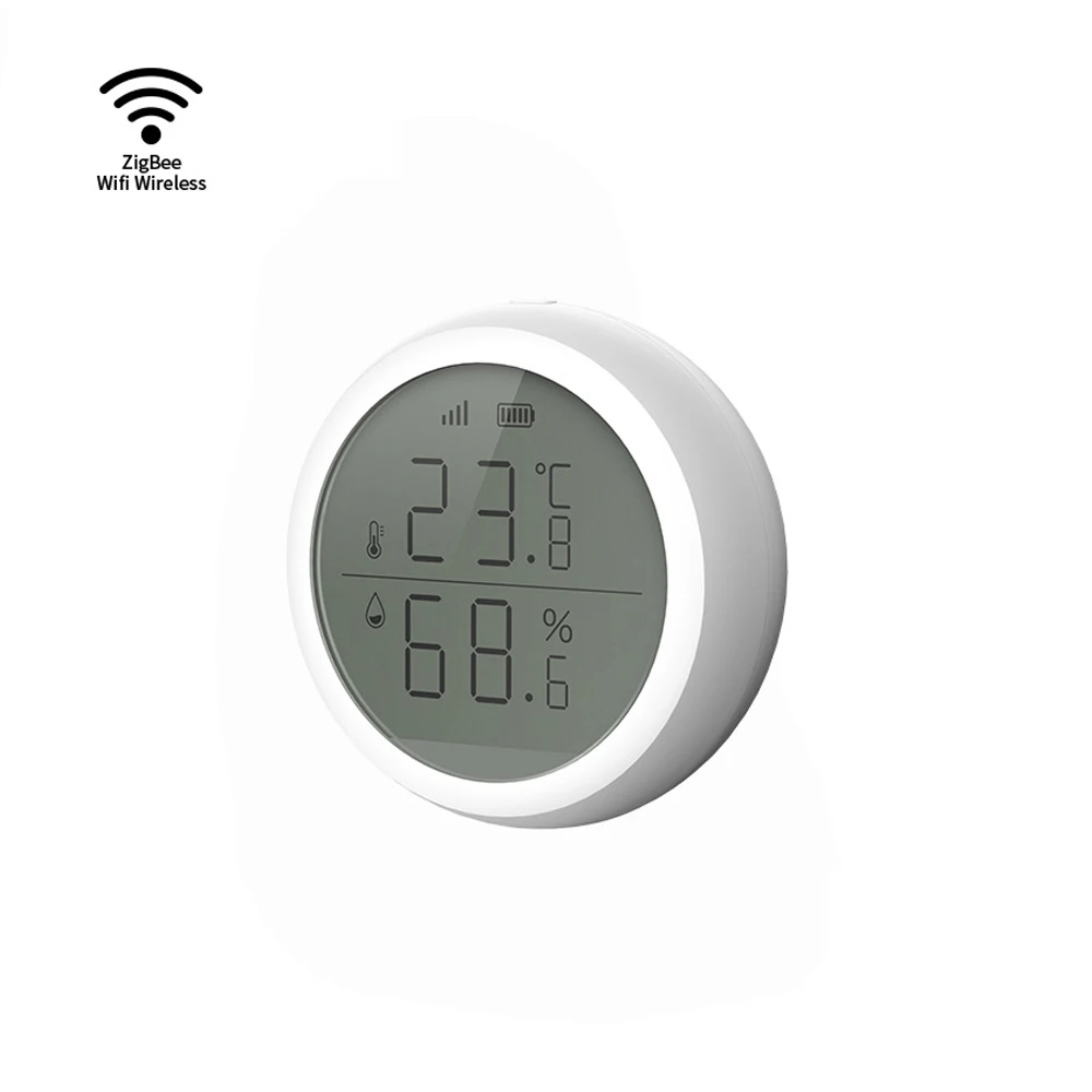 

2019 Zigbee-Smart Home Wifi Wireless Temperture Heat Detector App Control Smart Home Thermometer Temperature Humidity Sensor
