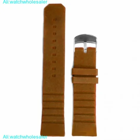 22mm Good Taste Brown Silicone Jelly Rubber Unisex Watch Band Straps WB1052G22JB