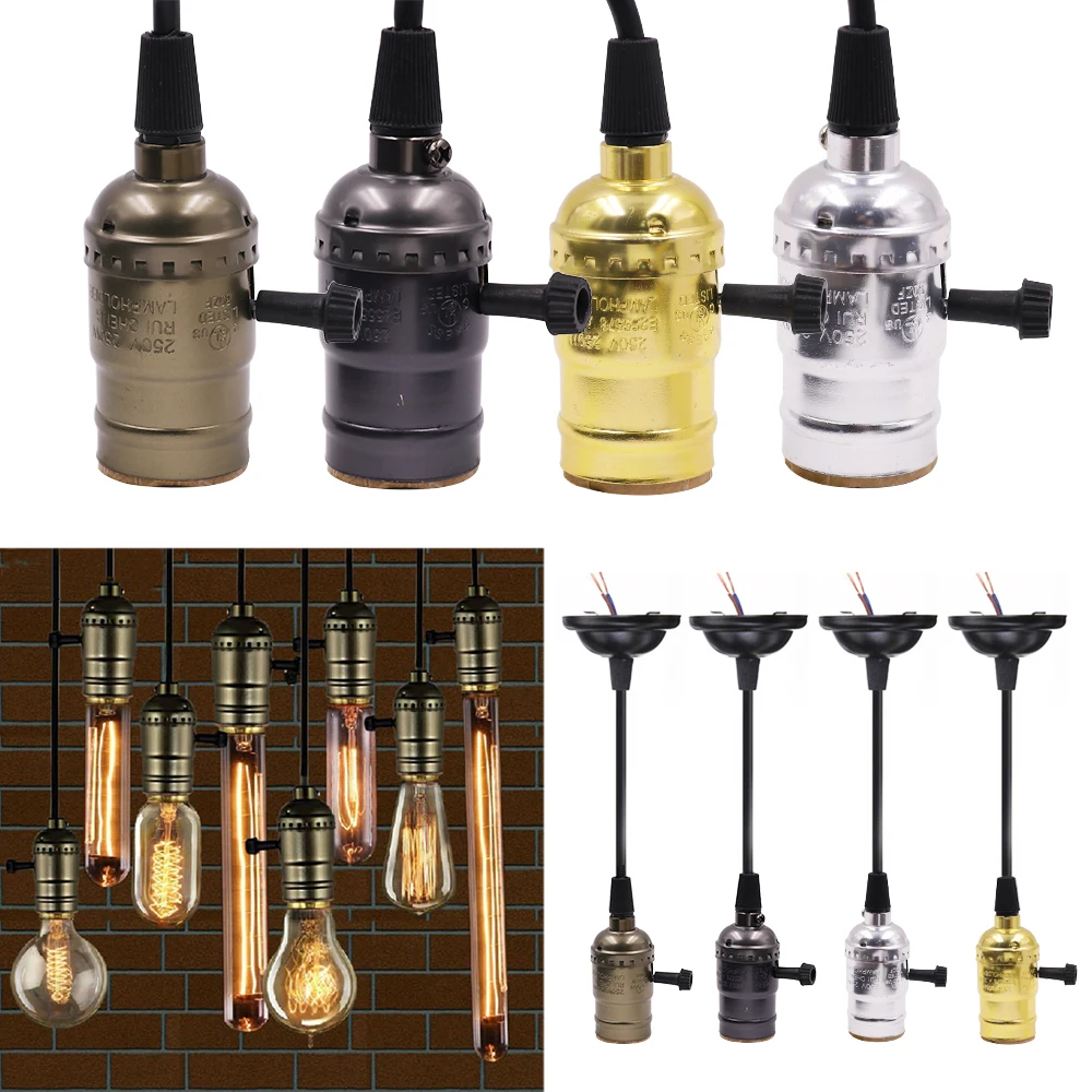 

Vintage Lamp Base C1 H1 H4 H5 E3 F3 G1 Lamp Holder Aluminum Bar Retro Decorative Light Fittings LED Lamp Head Light Socket