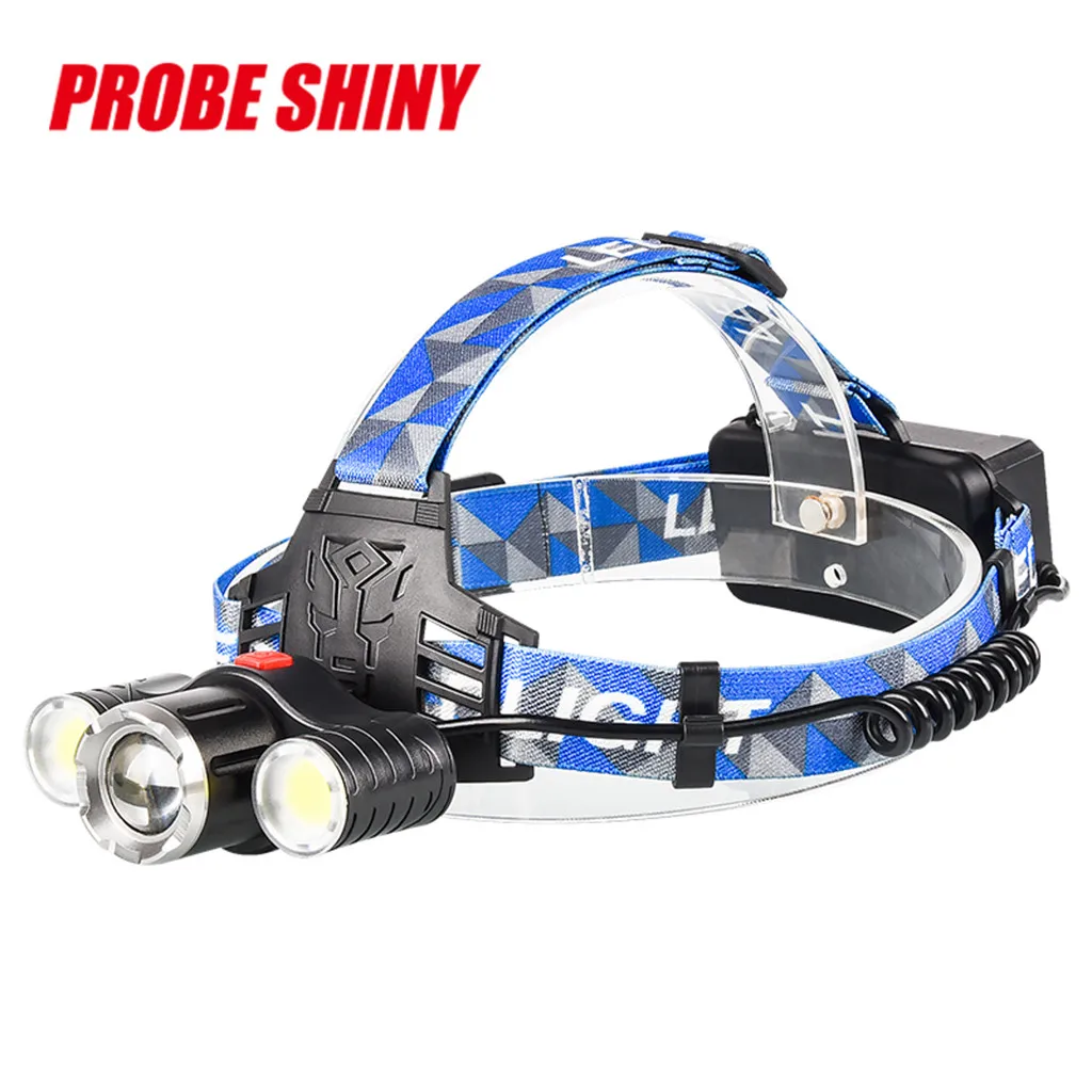 

High Power T6 LED Headlamp Headlight Flashlight Head Torch Lamp Fishing without Charging Safety Warning Light Outdoor