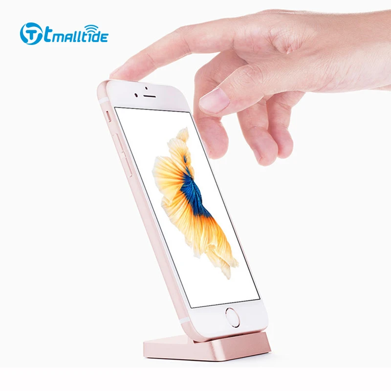 Tmalltide Charging USB Adapter For iPhone 7 6S Plus 5 SE Holder Magnetic Dock Metal Alloy