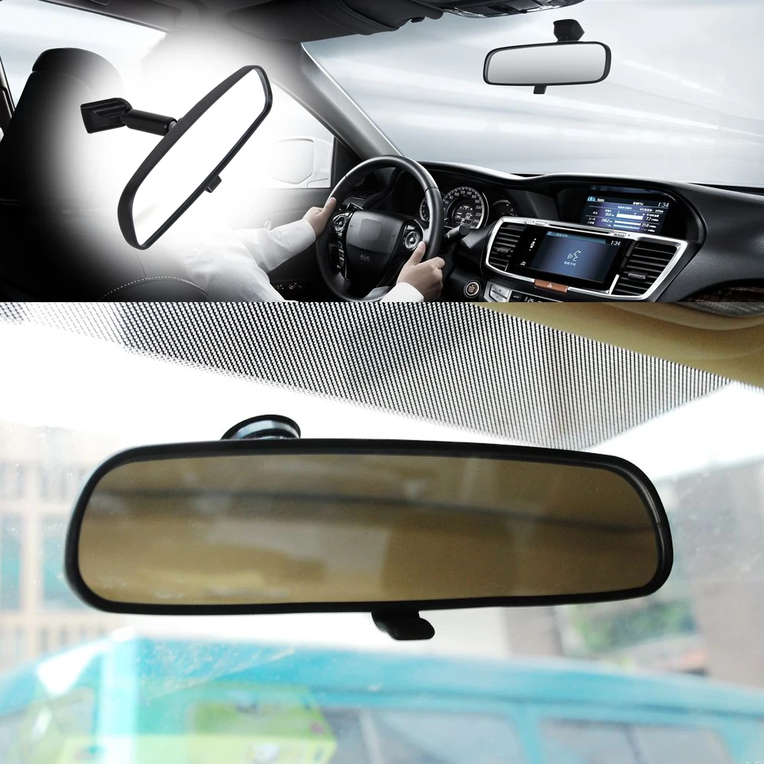 beler New 1Pc Black Interior Rear View Mirror Car Styling Decorations 76400 SDA A03 76400SDAA02