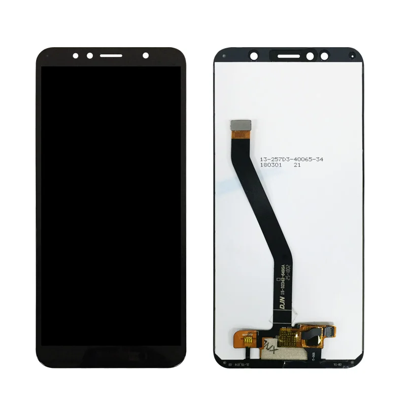 Tanie Dla Huawei Y6 2018 wyświetlacz LCD + zespół ekranu dotykowego z naprawa ramy dla Y6 Prime 2018 lcd ATU L11 ATU L21 ATU L22 ATU LX3