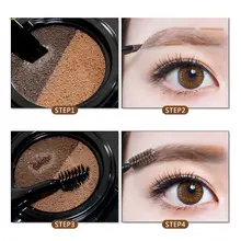 Палитра теней для бровей porwder Водонепроницаемый Двух Цветная подводка для глаз карандаш со щеточкой