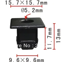100 шт. номерной знак гайка для Chrysler 6032516 автоматическое пластиковое крепление Зажимы Пластиковые Автомобильные заклепки автомобильные клипсы