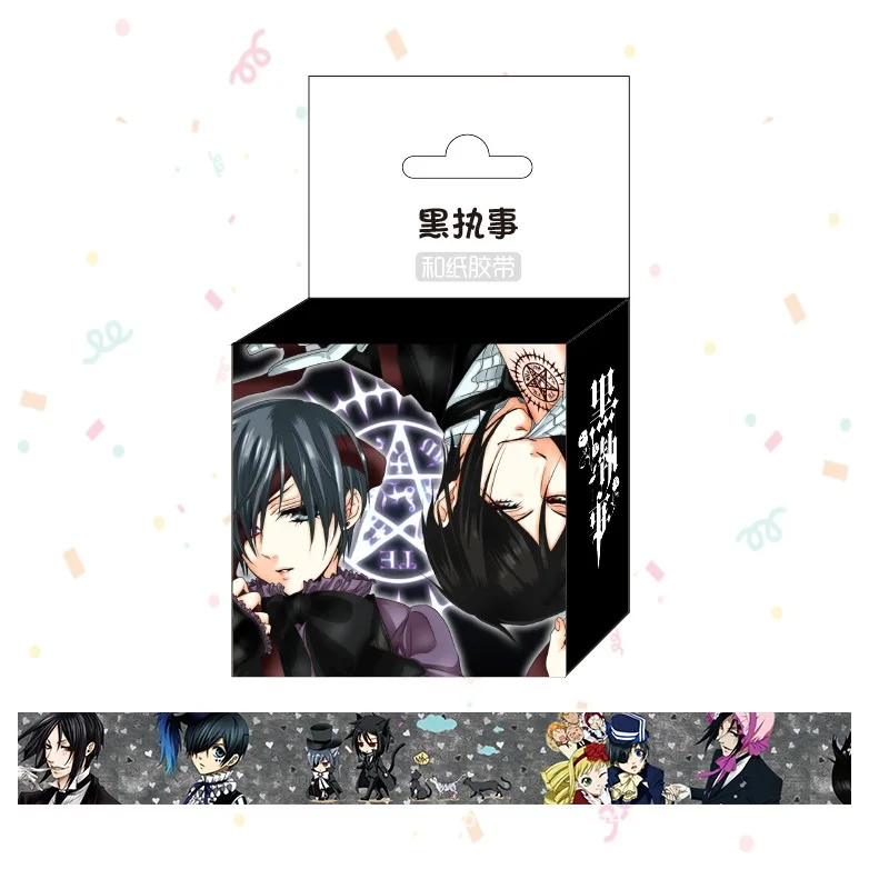 

1.5cm*5m Anime Black Butler Cartoon Washi Tape Adhesive Tape DIY Scrapbooking Sticker Label Masking Tape