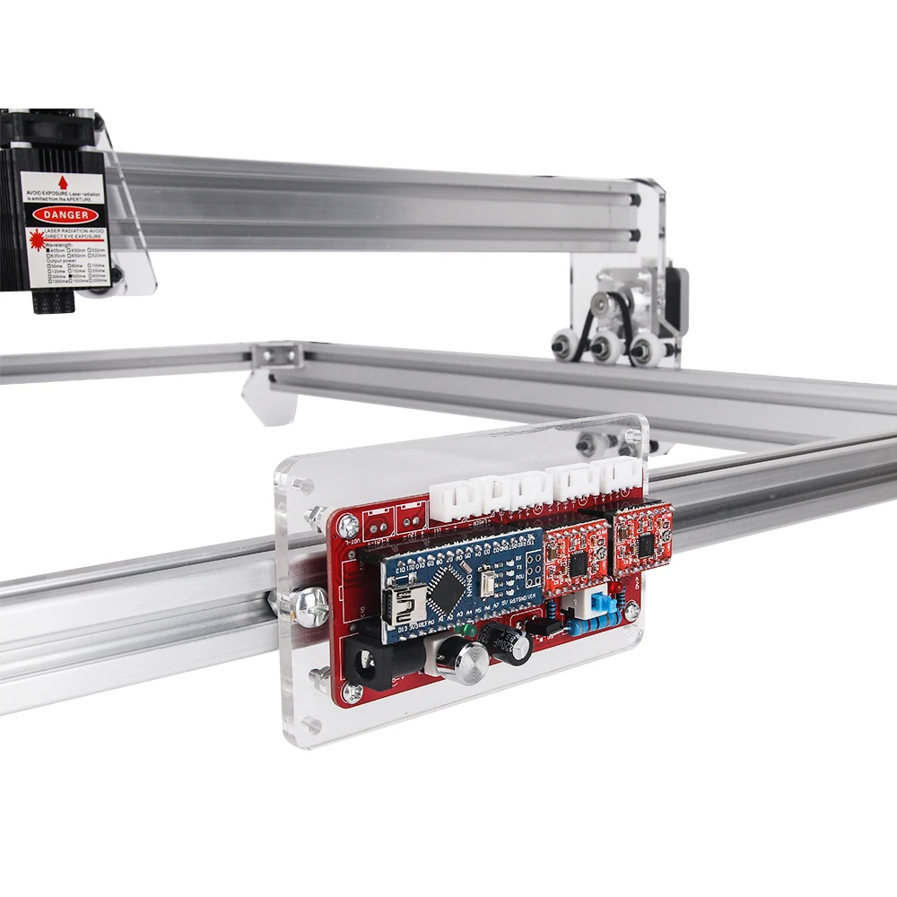 6550 CNC лазерный гравер 2 оси 12 V/10 Вт высокой мощности Мощность DIY лазерный станок для гравировки, быстроходный деревообрабатывающий фрезерный станок/лазерный резак машины
