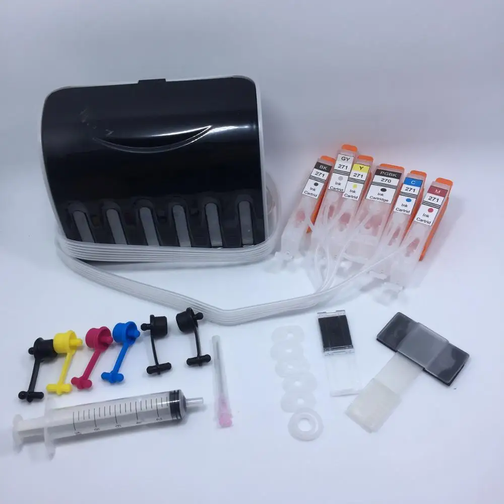 YOTAT CISS ink cartridge PGI 270 PGI270 PGI-270 CLI-271 for Canon PIXMA MG7720 TS8020 TS9020 TS6020 (America) YOTAT CISS ink cartridge PGI 270 PGI270 PGI-270 CLI-271 for Canon PIXMA MG7720 TS8020 TS9020 TS6020 (America)
