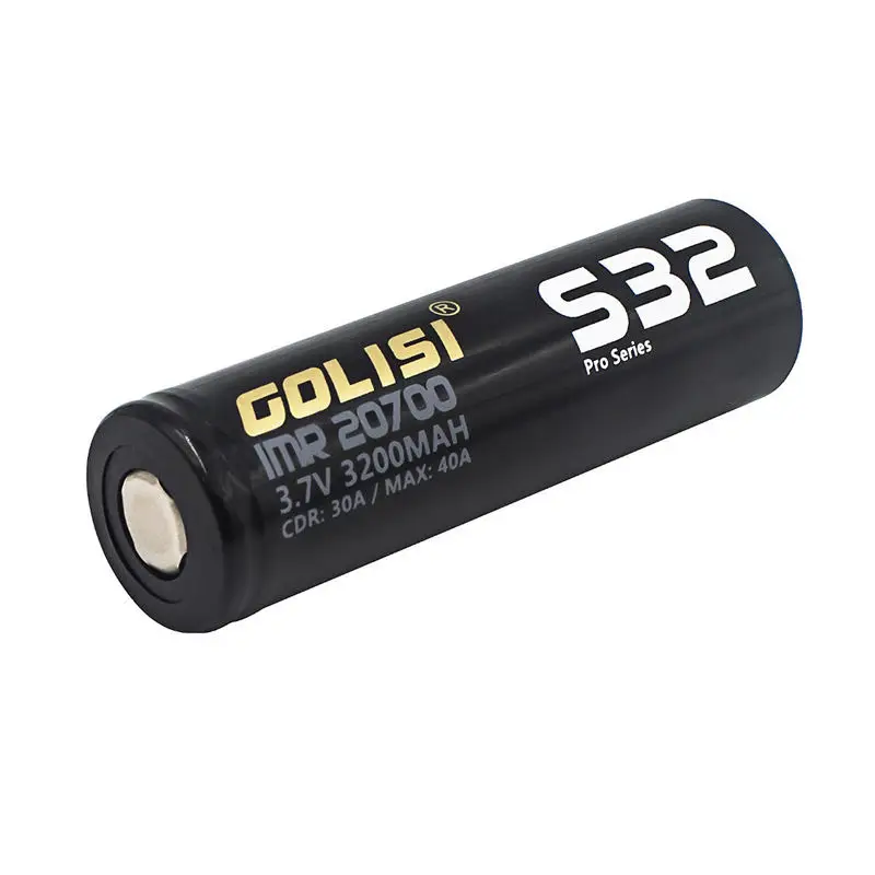 Golisi 2 предмета S32 Imr 20700 3200 Mah 3,7 V Cdr 30A Max 40A высокого стока E-сигареты Перезаряжаемые Батарея для Vape фонарик головной свет