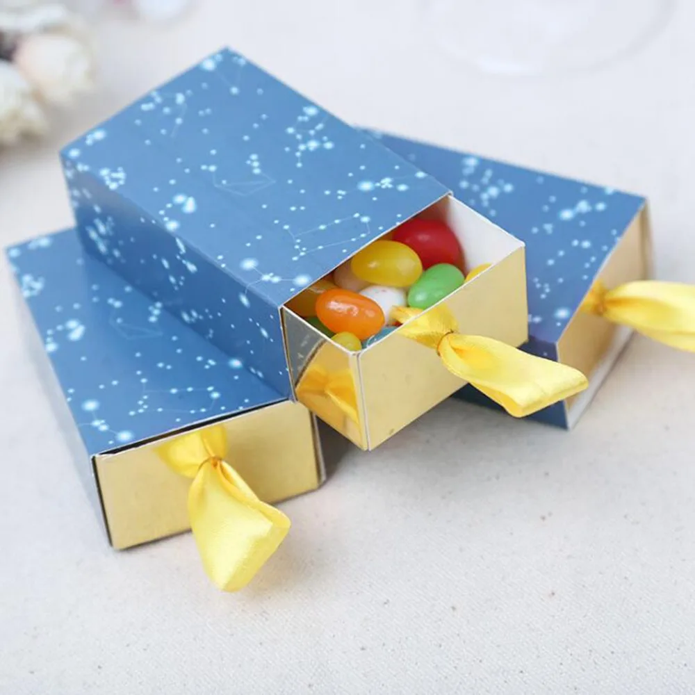 

10pcs/set Romantic Star Theme Candy Box Packing Box Wedding Supplies Wedding Favors Paper Gift Boxes Wedding Decorations