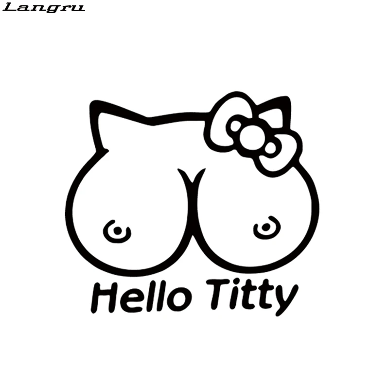 

Langru Hot Sale Hello Funny Window Cute Interesting Car Styling Sticker Vinyl Decal Graphics Decorative Art Jdm