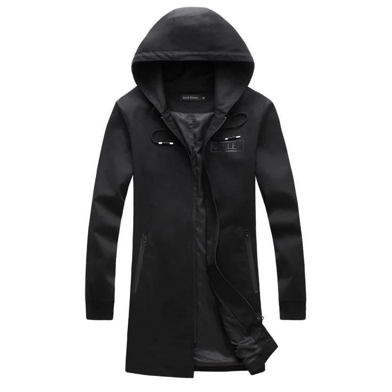 2016 spring new style Men s leisure fashion hooded jackets Trench coat Men s business casual