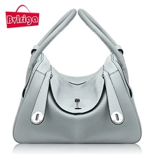 BVLRIGA Lujo mujeres de los bolsos diseñador cuero genuino bolso de hombro de las mujeres bolsas de mensajero marcas famosas bolsas de asa superior