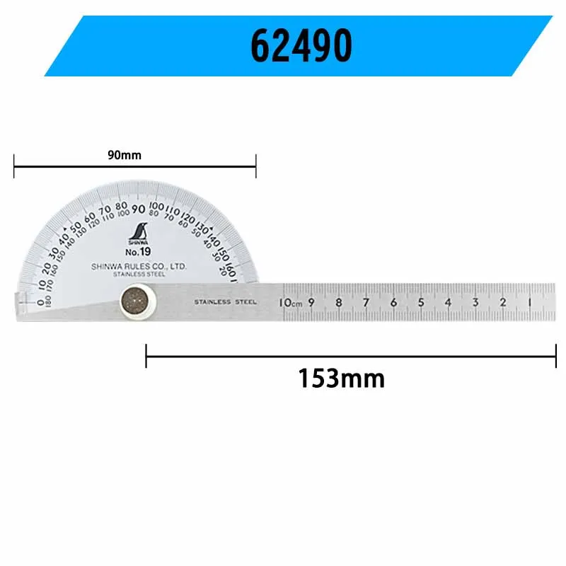 SHINWA Пингвин угловая линейка измерительный инструмент из нержавеющей стали угловой датчик высокоточная Деревообработка Инструмент