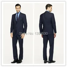 Новое поступление, шерсть, ручная работа, приталенная, темно-синяя, полосатая, с двумя пуговицами, с отворотом, на заказ, костюмы