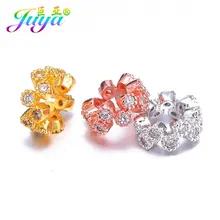8mm Rondelle złote koraliki/różowe złoto Hollow metalowy kwiat Charm Spacer akcesoria do koralików dla kobiet Beadwork tworzenia biżuterii