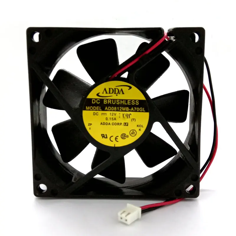 Новый оригинальный AD0812MB-A70GL 12V 0.15A 8025 двойной шарикоподшипник вентилятора