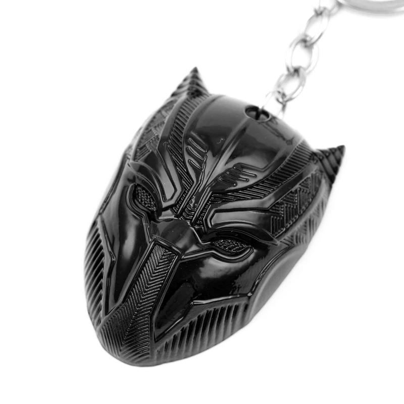 

Black Panther Charm Key Chain Men Jewelry Key Holder Bag Accessories Captain America Hero Series Gifts For Kids