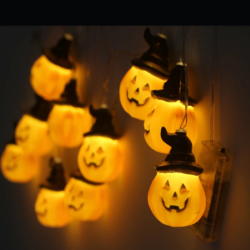 

Halloween pumpkin string string family party living room bedroom door decoration props ghost festival dress up LED light string