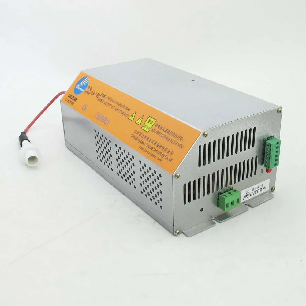 

Cutting and Engraving Machine parts wide voltage input ES100 100w laser source