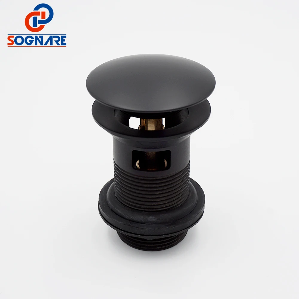Bathroom Lavatory Black Matte Sink Pop Up Drain With/Without Overflow Bathroom Parts Faucet Accessories Drainer Round Style P502 Bathroom Lavatory Black Matte Sink Pop Up Drain With/Without Overflow Bathroom Parts Faucet Accessories Drainer Round Style P502