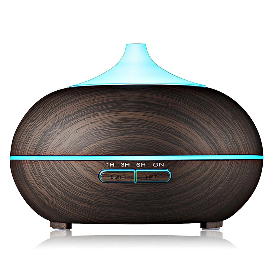 

Air humidifier remote control ultrasonic electric aromatherapy essential oil diffuser wood grain 7 Colors Change LED Light