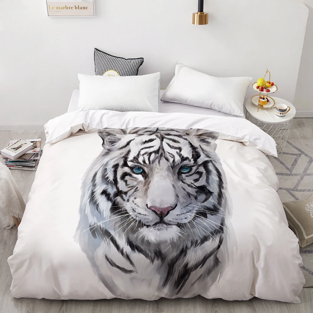 3D печать пододеяльник индивидуальный дизайн, одеяло/одеяло случае королева/король, постельные принадлежности 220x240, постельное белье животное белый волк - Цвет: animal-5
